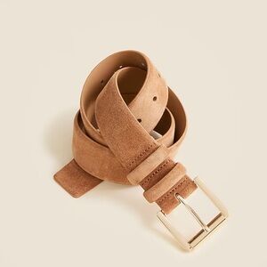 J. Crew Suede Roller Belt in Blonde Espresso size XS CB450 $90 never worn